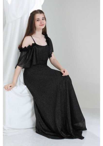 Masal Kız Çocuk Abiye Siyah