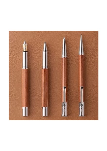 Von Faber-Castell Klasik Tükenmez Kalem, Pernambuco Ahşap Gövde, Platin Kaplama, B Uç Kalınlığı, El Yapımı modelleri