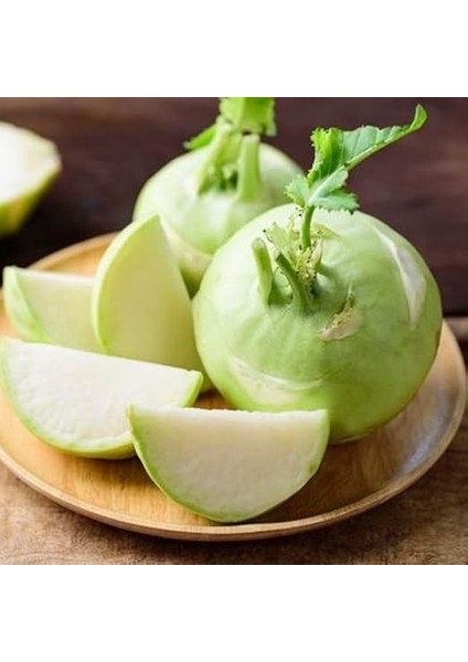 Tarım Yerli Doğal Kohlrabi Yer Lahanası Cehennem Topuzu Yeşil Alabaş Turpu 100 Adet Tohum fiyatları
