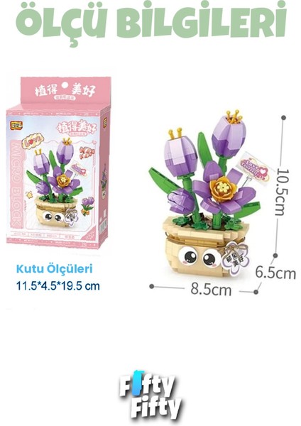 Loz Mikro Blok Serisi Lale Figürü 380 Parça Oyuncak Yapım Seti FFLZ-8842 fiyatları