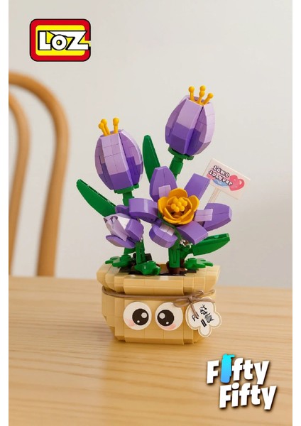 Loz Mikro Blok Serisi Lale Figürü 380 Parça Oyuncak Yapım Seti FFLZ-8842 modelleri