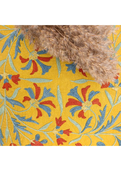 Tayen Çiçekli Ipek Kırlent 50X50 cm modelleri