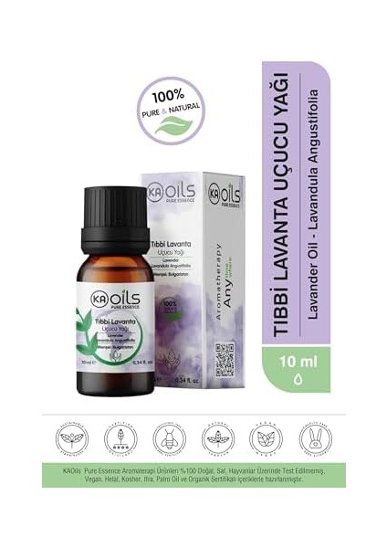 Kaoils Tıbbi Lavanta Uçucu Yağı 10 ml | Lavandula Angustifolia Essential Oil | Uyku ve Stres Desteği | Yatıştırıcı Aromaterapi ve Difüzör Yağı fiyatları