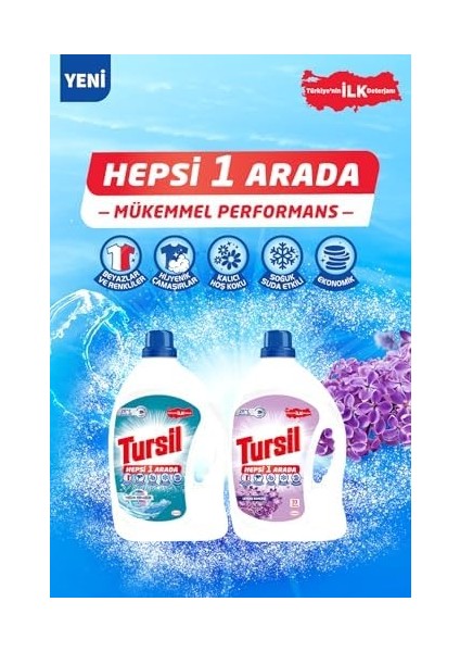 Tursil Yoğun Ferahlık Sıvı Çamaşır Deterjanı 26 Yıkama 1690 ml modelleri