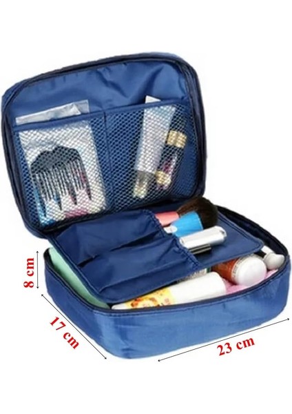 Ecoform Su Geçirmez Organizer Seyahat Kozmetik Makyaj Çantası Lacivert