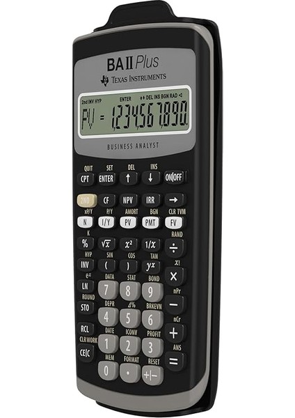 Instruments Ba Iı Plus Finansal Hesap Makinesi (Tek Satırlı, 10 Haneli Ekran, Pille Çalışır) Siyah-Gri indirimleri