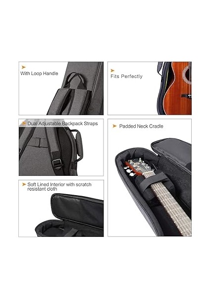 CY0176 18MM Gig Bag Dolgulu Gitar Çantası indirimleri