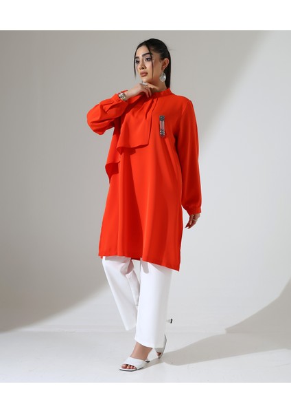 Büyük Beden Pile Kısa Tesettür Tunik modelleri