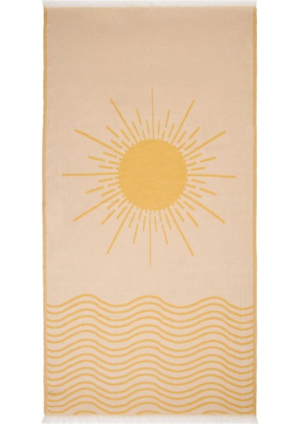 Soft Sun Madness Peştamal - Ekru - 90X160 cm