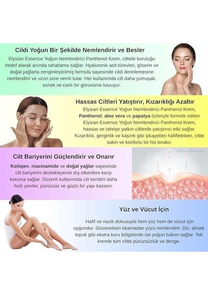 Elysian Essence Yoğun Nemlendirici Panthenol Yüz ve Vücut Kremi 2&apos;li Set | Kuru ve Hassas Ciltlere 24 Saat Bakım - Organik Argan Yağı, Shea Butter Yağı, Propolis ve Collagen Içerikli fiyatları