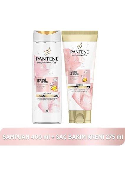 Pro-V Miracles Silikonsuz Hacimli ve Havalı 400 ml Şampuan + 275 ml Saç Bakım Kremi fiyatları