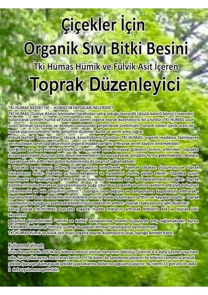 Botanik 1 Lt Çiçek ve Bitkiler Için Konsantre Organik Sıvı Bitki Besini (Toprak Düzenleyici) fiyatları