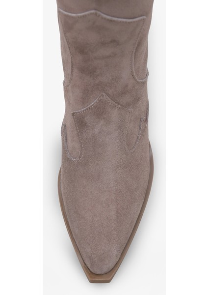 Drayze Kadın Hakiki Deri Günlük Çizme Vizon Süet modelleri