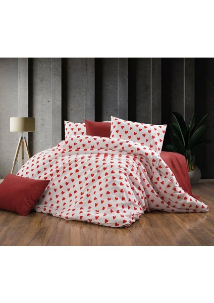 Heart Pamuklu Çarşafı Lastikli Çift Kişilik Nevresim Takımı fiyatları