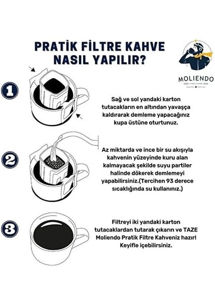 Moliendo Honduras San Marcos Shg Pratik Filtre Kahve 10X10 G fiyatları