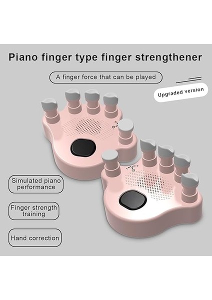 2 Adet Piyano El Şekli Düzeltici El Güçlendirici Duruş Düzeltme Aracı Piyano Aksesuarları Hoparlör ile Dahili Ses Kaynağı Silikon Düğme Kaymaz El Egzersiz Eğitmeni fiyatları
