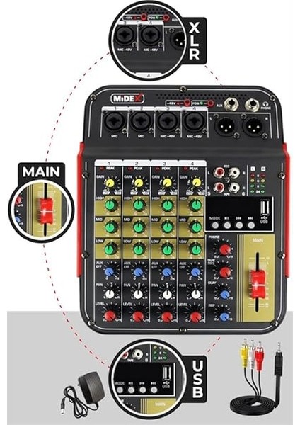 Wizard Paket-2 Cx2 Stüdyo Mikrofon MDX-04FXU Stüdyo Kayıt Mikseri Kulaklık Ekipman Seti modelleri