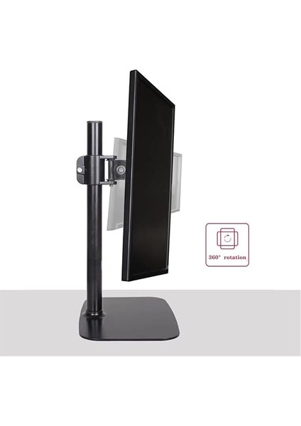 Kolu Tek Monitör Standı Çoğu 14"-32" Ekrana Uyar, Serbest Duran Çelik Monitör Montajı Ayarlanabilir Monitör Masa Standı 18,7 Lb'ye Kadar Tutar, Vesa Montajı 75/100 mm Monitör Montaj Kolu(Beyaz fırsatları
