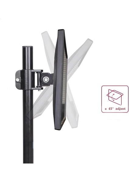 Kolu Tek Monitör Standı Çoğu 14"-32" Ekrana Uyar, Serbest Duran Çelik Monitör Montajı Ayarlanabilir Monitör Masa Standı 18,7 Lb'ye Kadar Tutar, Vesa Montajı 75/100 mm Monitör Montaj Kolu(Beyaz indirimleri