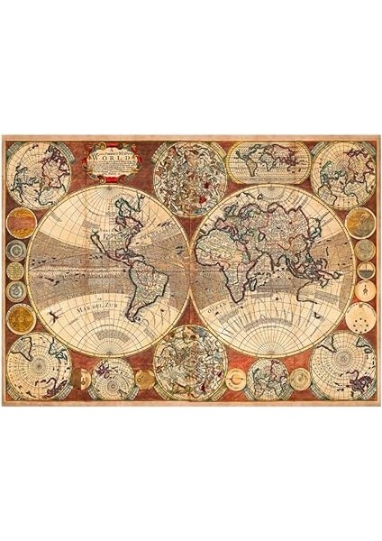 Focus 1000 Parça - Old World Map (Eski Dünya Haritası) fiyatları