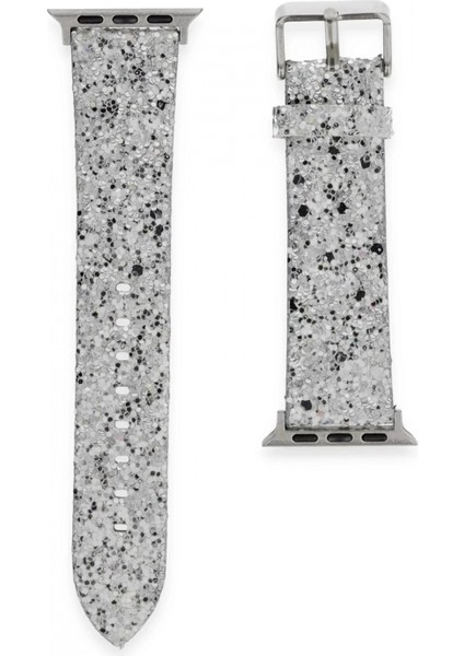 Apple Watch 42MM Starry Taşlı Kordon - Gümüş