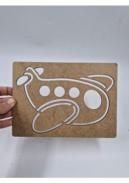 1 Adet Uçak Ahşap Montessori Çizim Okul Dıy Etkinlik Aktivite Sanat 21 cm x 15 cm fiyatları