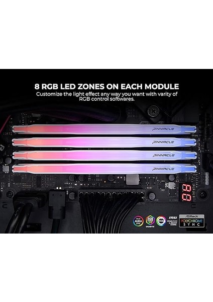 Pinnacle Konduit Rgb Ddr4 3200MHZ PC4-25600 CL16-18-38 Xmp2.0 Hız Aşırtma 1.35V Amd ve Intel Masaüstü Oyun Pc Bellek Modülü ile Uyumlu Ram - Beyaz (3200MHZ 32GB) indirimleri