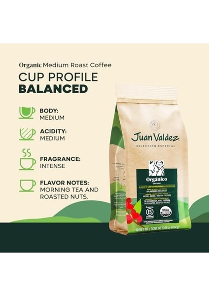 Juan Valdez Organico Çekirdek Kahve, 454G modelleri