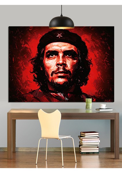 Küba Lideri Che Guevara Portresi Dekoratif Kanvas - Mdf Ahşap Tablo modelleri