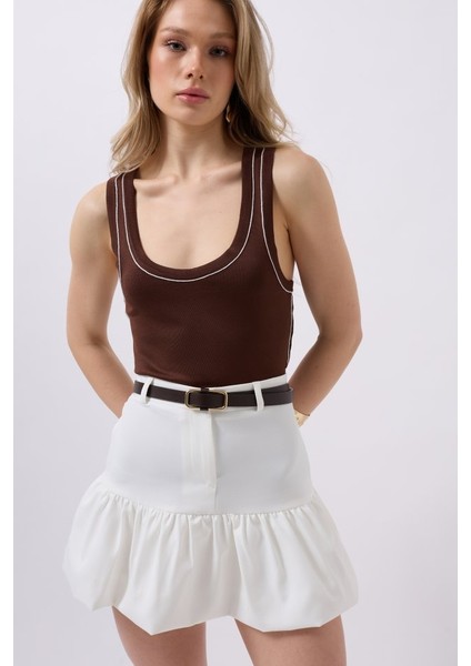 Büzgü Detay Mini Etek fırsatları