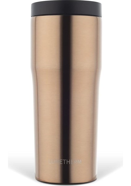 Sızdırmaz Vakumlu Çıft Katmanlı Çelik Bardak Termos 480 ml 6 Saat Sıcak / 12 Saat Soğuk - Bronz