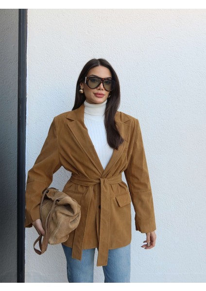Süet Bağlamalı Ceket indirimleri