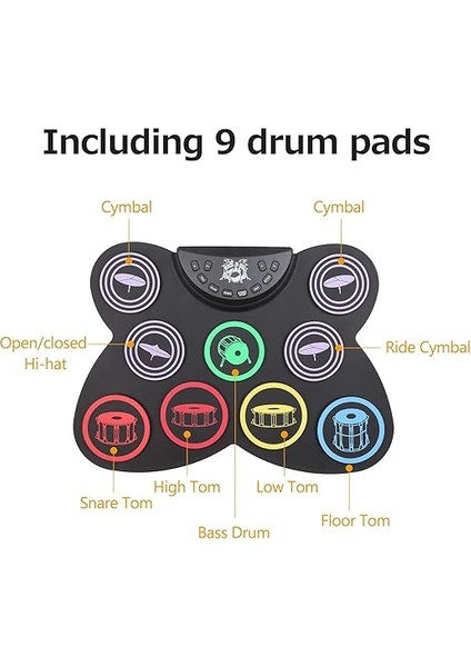 Rulo Davul Seti Silikon Rulo Elektronik Davul Rulo Davul Setleri Yeni Başlayanlar Için Taşınabilir Davul Setleri fırsatları