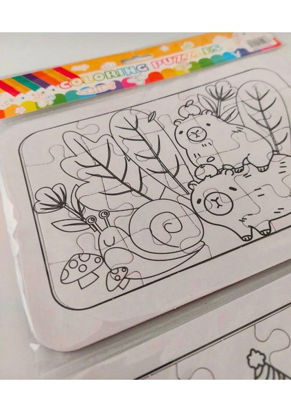 2 Adet Capybara Kuromi Stitch Temalı 20 Parça Boyama Puzzle Seti (2'li) + 4 Adet Keçeli Kalem Hediye ÜRÜNLER KARIŞIK GÖNDEİLECEKTİR fırsatları
