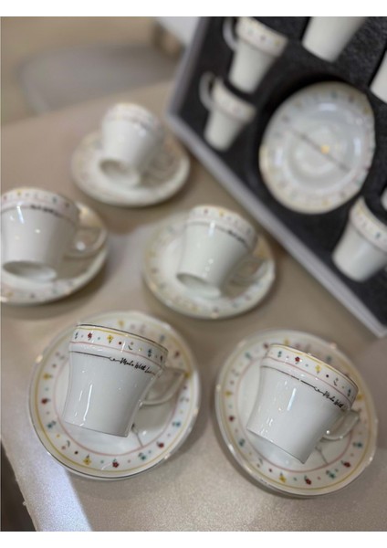 Made With Love Porselen 6 Lı Kahve Fincan Takımı 8176 modelleri