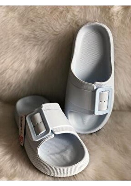 Kadın Terlik Tek Toka Buz Mavisi Hafif Eva Malzeme Plaj ve Havuz Kullanımı İçin