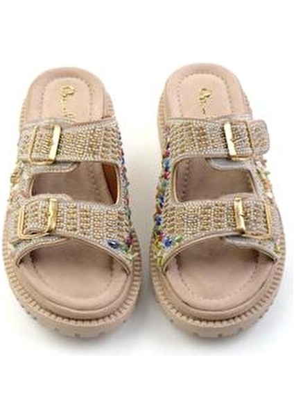 Bej Kadın Terlik Düz Tabanlı Konforlu Tasarım ile Günlük Kullanım indirimleri