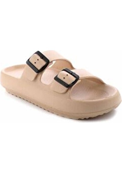 Bej Kadın Terlik Yüksek Topuklu Konforlu Tasarım Günlük Kullanım İçin fırsatları