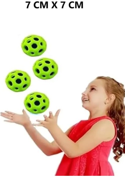 Ball (Yükseğe Zıplayan Top) - 7 cm - Süper Eğlenceli Uzay Topu - Space - Bouncy Ball - Yesıl modelleri