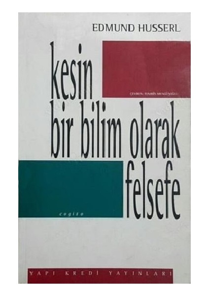 Kesin Bir Bilim Olarak Felsefe