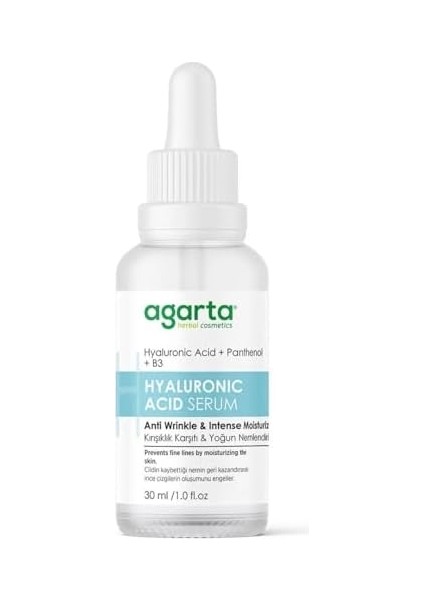 Agarta Yoğun Nemlendirici ve Yenileyici Hyaluronic Asit Serum 30 ml fiyatları