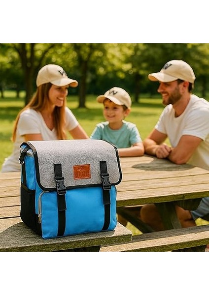 Yalıtımlı Termos Piknik Kamp Çantası Büyük Boy 16 Lt Su Geçirmez Mavi fiyatları