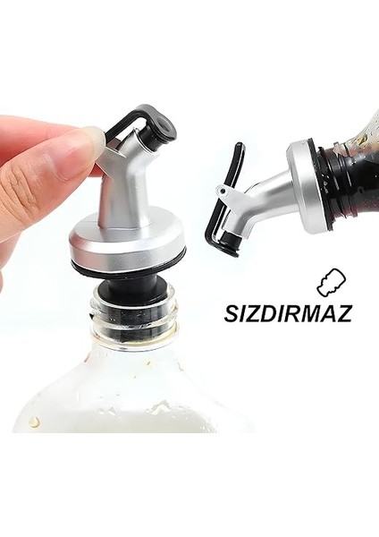 5'li Sızdırmaz Yağdanlık ve Şişe Tıpası Seti – Damlama Yapmaz Paslanmaz Uçlu Yağ Sirke Şarap Dökücü Aparat fiyatları