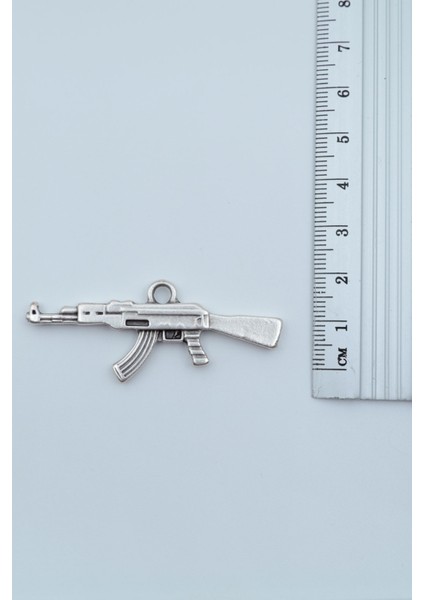 Pubg Keleş Ak-47 Kalaşnikof Gümüş Kaplama Düz Zincir Kolye modelleri