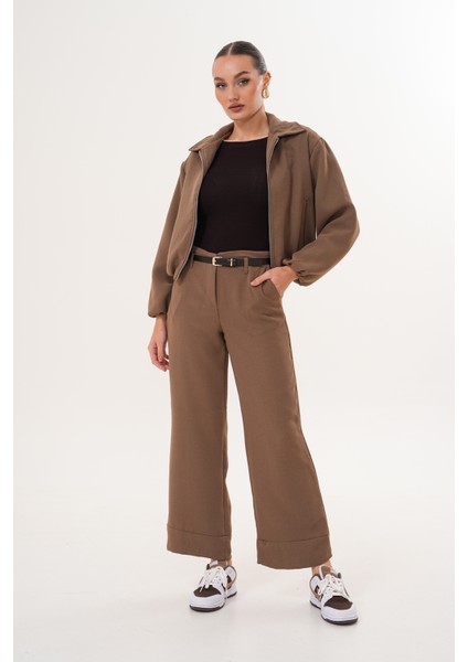 Kahverengi Bomber Ceket İkili Takım fırsatları