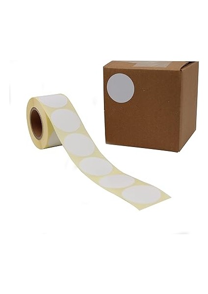 Etiketler , Hazır Al Hızlı Al Kuşe Etiket 30MM Çap Ruloda 1000 Adet 40MM Kuka Çapında Baskısız Nokta Etiketi fiyatları