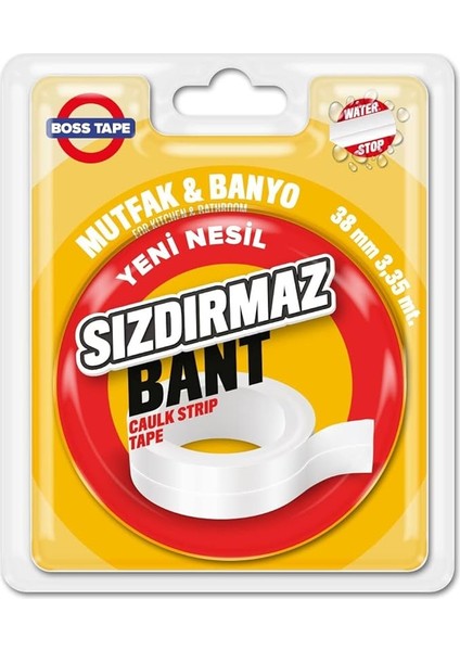 Tape Küvet Lavabo Duşakabin Sızdırmaz Bant EN:38MM BOY:3,35MT