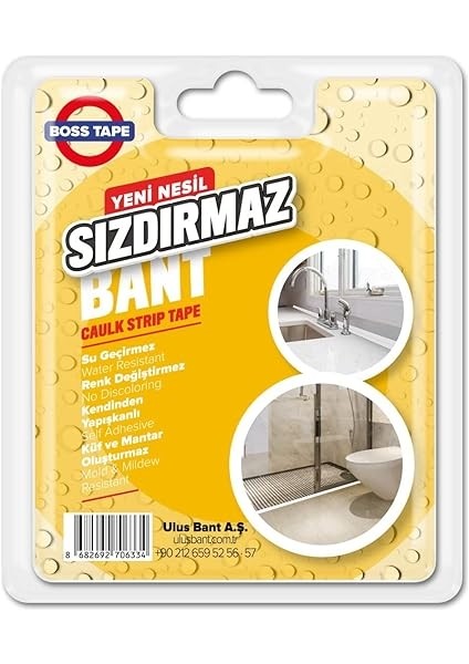 Tape Küvet Lavabo Duşakabin Sızdırmaz Bant EN:38MM BOY:3,35MT modelleri