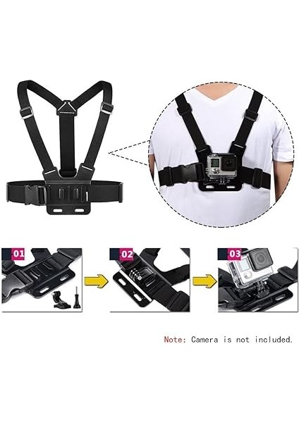 Aksiyon Kamerası Aksesuarları Kafa Kayışı Montaj Göğüs Koşumu Akaso EK7000 Brave 4 Brave 7 Le V50X Native/gopro HERO10 9 8 7 6 5/vemont/dragon Touch/hls/apexcam/remalı ile Uyumlu fırsatları