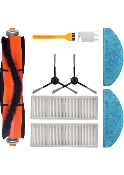 7000 Serisi ile Uyumlu Yedek Fırça Hepa Mop Seti-9 Parça